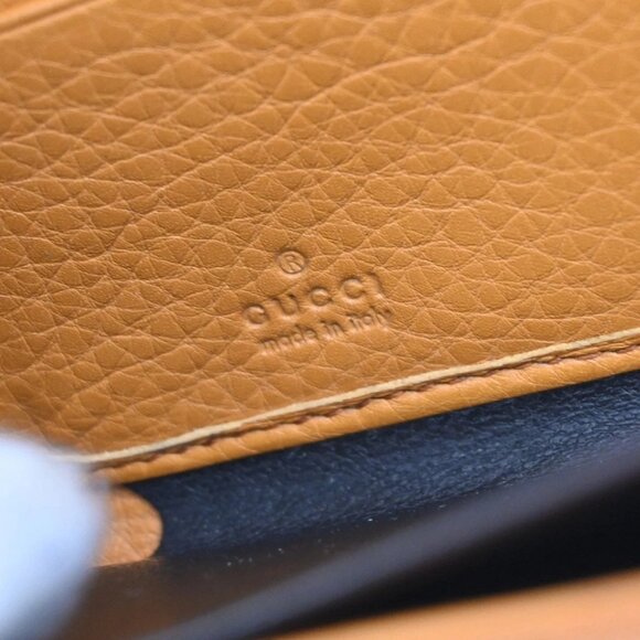 GUCCI Logo Interlocking GG Tassel Long Zipper Wallet Leather Orange GHW - Picture 12 of 14